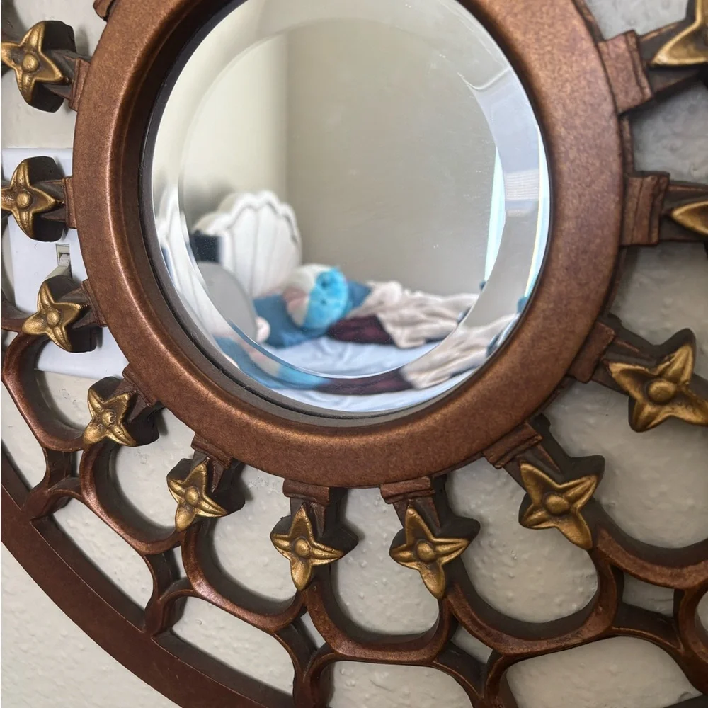 Elegant Copper and Gold Wall Mirror